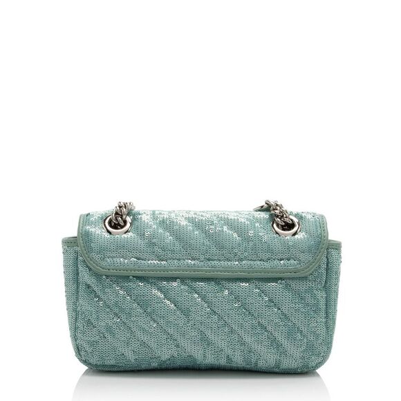 Gucci Matelasse Sequin GG Marmont Mini Flap Bag - Picture 3 of 14